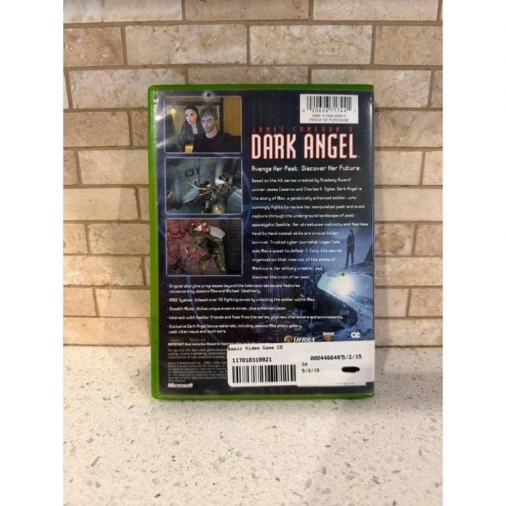 Dark‎ Angel Xbox Game James Cameron Sci Fi Action Original Xbox